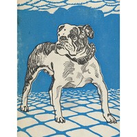 Jung Bulldog Lithograph Drawing Huge Wall Art Poster Print