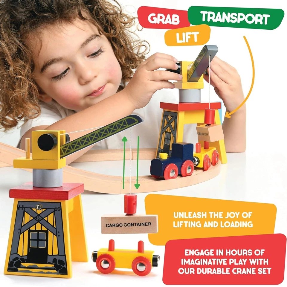 Juego de tren de madera 38 piezas para niños pequeños compatible con las principales marcas Foto 4 de 4
