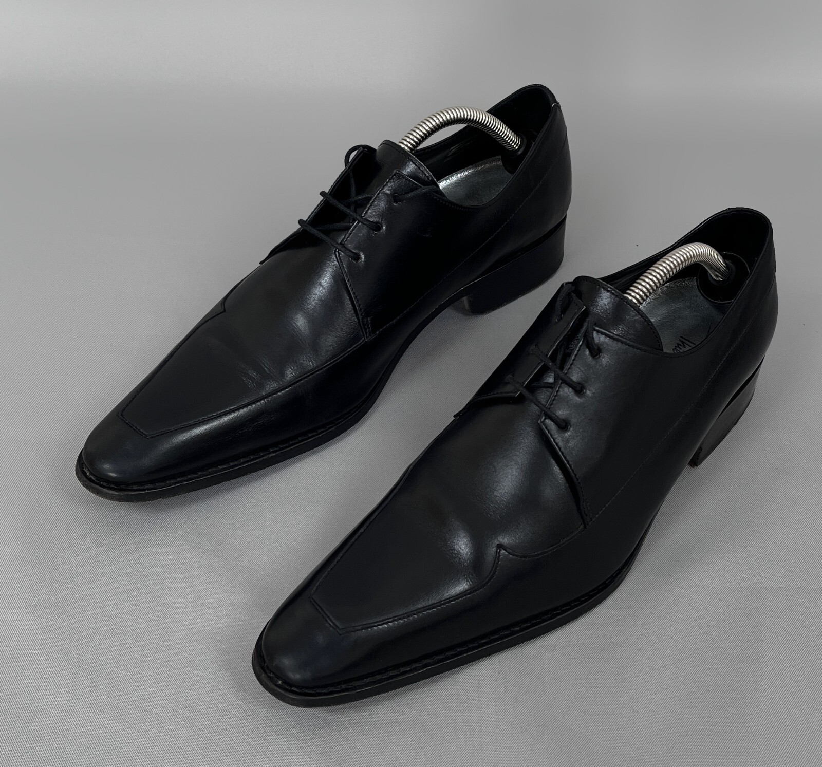 Stunning Vintage THIERRY MUGLER Leather Lace Up Designer Dress Shoes Size 41.5
