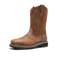 NORTIV 8 Men Steel Toe Boots Western Boots Sq...