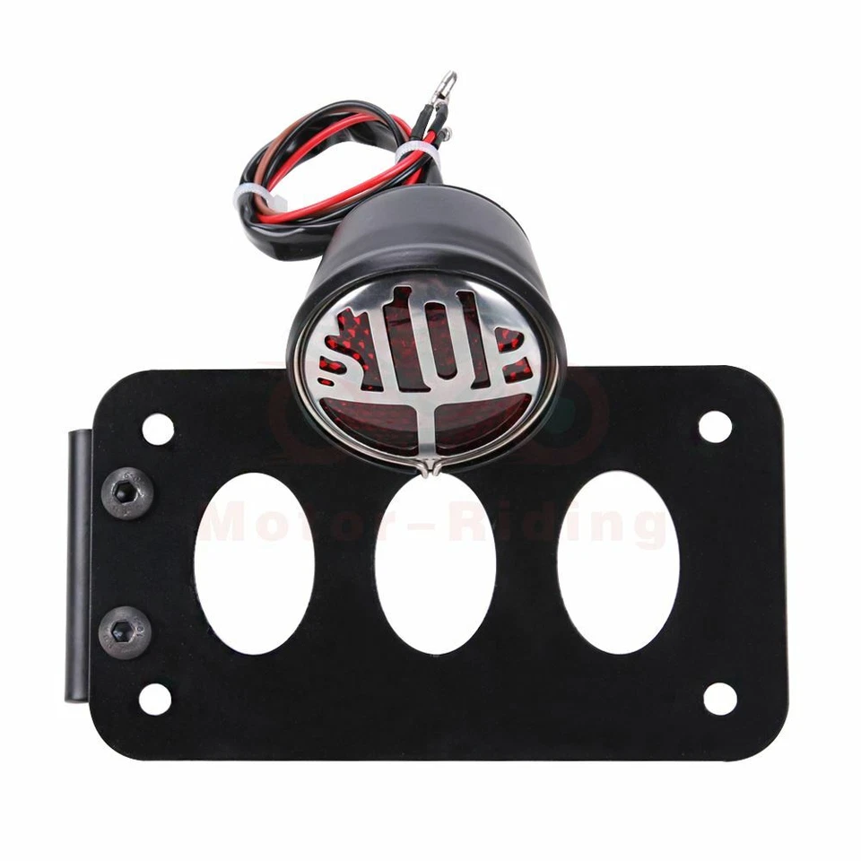 Novo Suporte de Placa de Licença de Luz de Freio Traseira Suporte Lateral Para Harley Bobber Chopper - Imagem 4 de 4