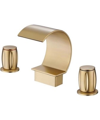Brass shower system waterfall double handle faucet