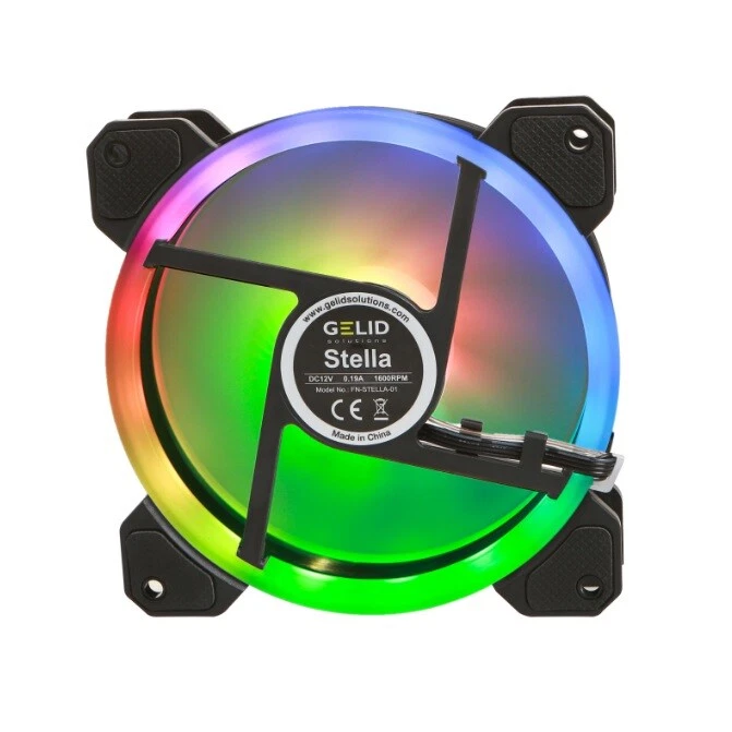 Gelid Solutions 5 x Stella ARGB 120mm Fans AMBER5 ARGB Controller Combo Pack Hub - Image 3 of 4
