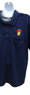 Sport-tek Blue Short Sleeve Shirt, Men's Size Large  Setaf patch