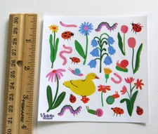 Violette Stickers - SPRINGTIME GARDEN - 4x4 Square NEW RELEASE Stickers #K298