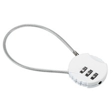 Small Combination Lock 7.8 Inch 1 Pack 3 Digit Padlock for Gym Locker White