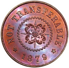 (1879) Stono SC-St 2a Ex Rare Wm L Bradley Merchant Token Bulow Store 