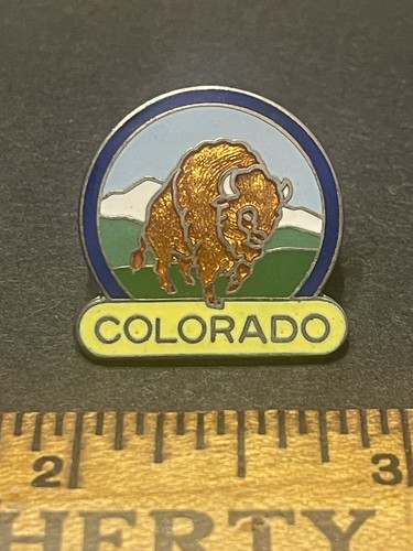 Colorado Buffalo Souvenir Lapel Pin Nice Enamel