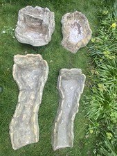 Waterfall, 1970’s fibreglass Natural Rock effect for Pond,x4pcs,Used,VGC