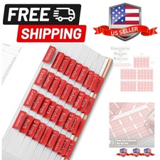 Bible Tabs, 75 Tabs, Saturated Red, Laminated Bible Tabs for Women and Men, B...