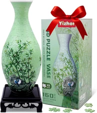 3D Puzzle Vase for Adults, 160 Curved Pieces DIY Flower Vase, Handmade Decorativ