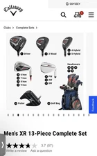 Callaway XR 13-Piece Men’s Complete Golf Club Set with Stand Bag. Right Handed