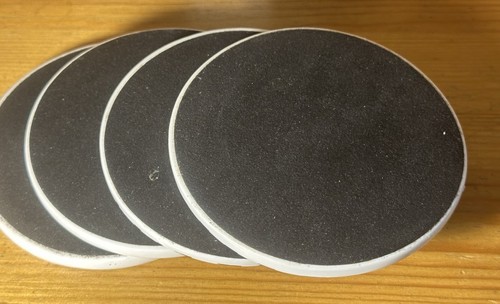 Set of 4 Ceramic Drink Coasters - Black & White - Various Patterns - - Picture 9 of 12