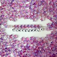 8.5MM Lilac Mix Colored Glass Star Beads E02
