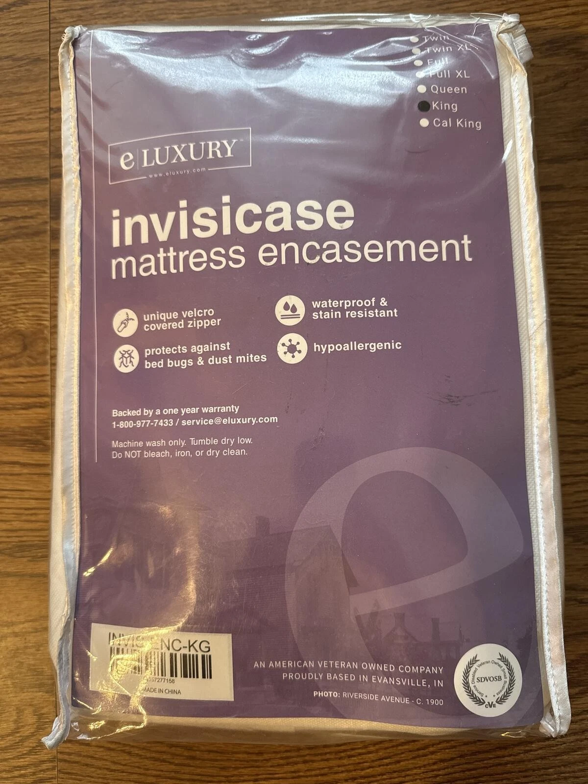 eLuxury Invisicase Mattress Encasement - King Size - New