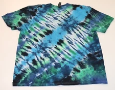 Tie Dye T-Shirt Adult 2XL Blue Moon Road Gildan Softstyle Cotton Short Sleeve