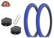 ALTA BICYCLE DURABLE S-2 WIRE BEAD TIRES 26 x 2.125 BLUE MINI BRICK 6pc SET.