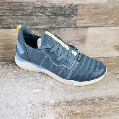 KURU Stride Move Womens Shoes Sz 10.5 M Blue Haze-Lime Sorbet Lace Up Sneakers
