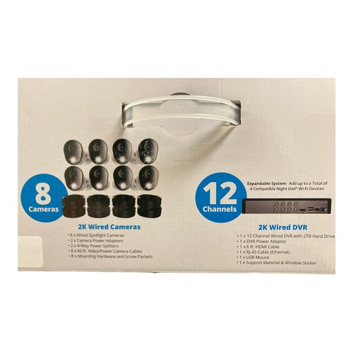 Night Owl 2K HD Wired Security System, 8 Cameras with 2 Way Audio, 2TB Harddrive - Picture 2 of 3