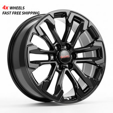 22 Gmc Sierra Yukon Wheels 6x139.7 Denali 1500 Gloss Black Set Of 4 Rims 22x9