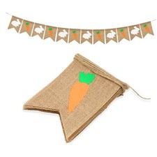 Easter Banner, No DIY Bunny Garland, Carrot and Bunny Easter Burlap orange