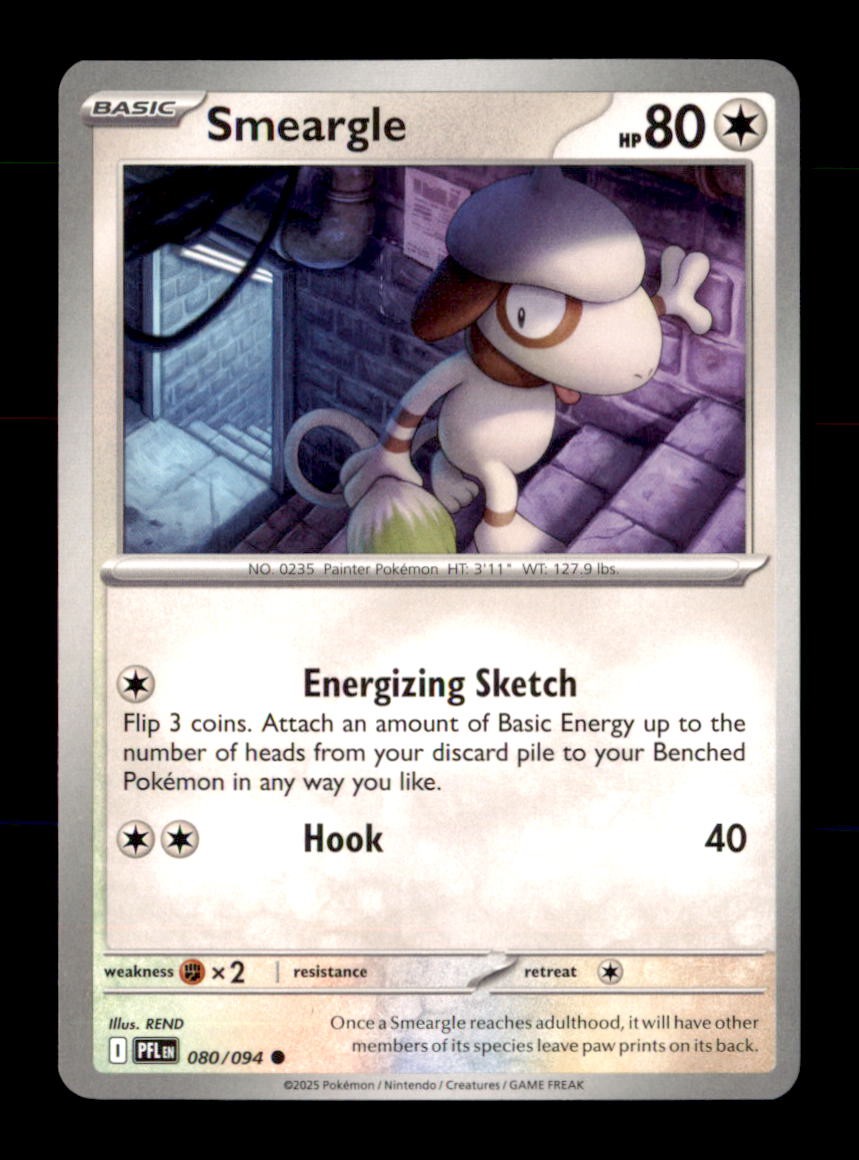Smeargle 080/094 Common Phantasmal Flames Pokemon Near Mint