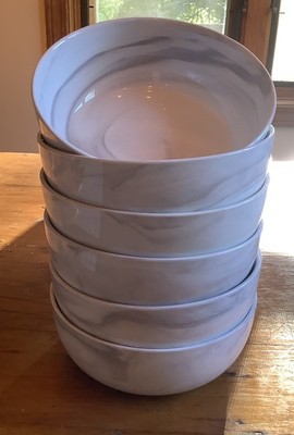Artisanal Kitchen Supply Coupe Gray Set Of 6 Bowls 6 
