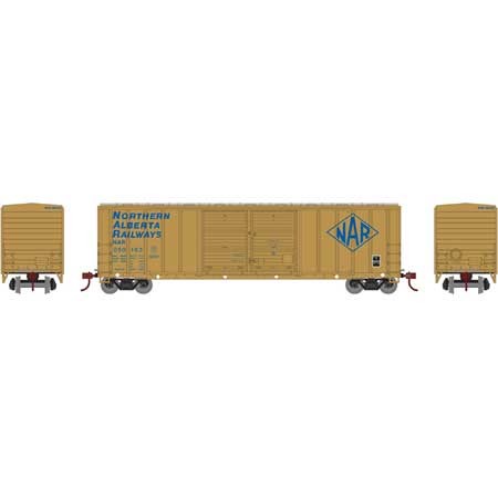 Caja de doble puerta Athearn 27197 HO Northern Alberta Railways RTR 50' FMC #050163 | Condition: Used