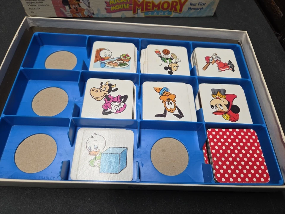 Milton Bradley Mickey Mouse Memory Game 1994 Vintage Complete No Instruction - Image 3 of 4