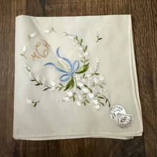 Vintage Mid-Century Embroidered Lily of the V...