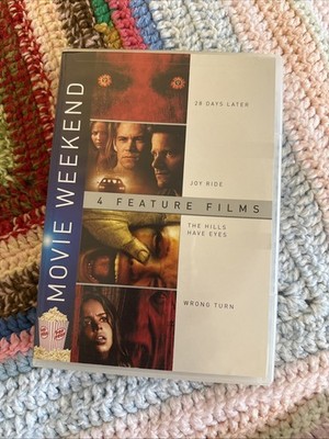 4 Feature Films (DVD) 28 Days Later Joy Ride The Hills Have Eyes Wrong Turn  