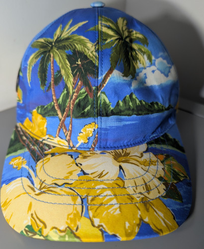 NEW Gucci Palms and floral print Baseball Hat Blue Flora NWT Size M