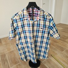 Ted Baker Men's Short Sleeve Button-Up Shirt, Size 6 Gingham