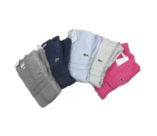 Lacoste Men's Solid Cotton Terry Classic Pique Robe