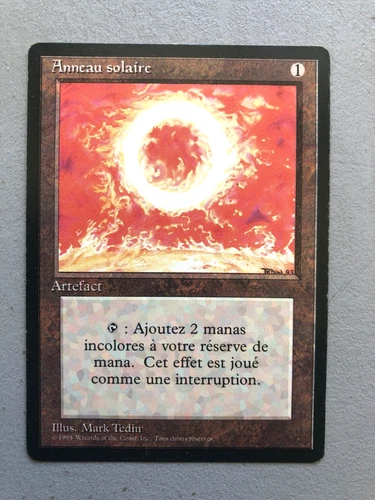 Mtg Magic Fbb Sol Ring Foreign Black Border LP/MP Card