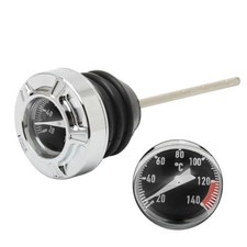 Oil Dipstick with Temperature Gauge Fit for Harley Softail 2000 Chrome Black