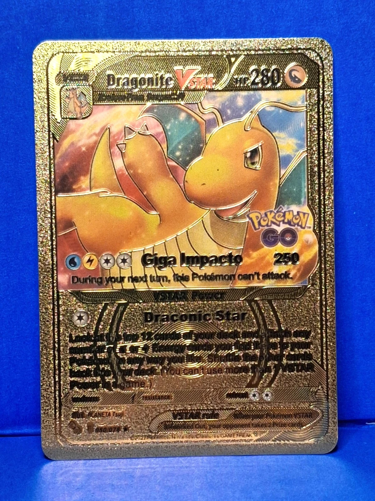 2022 Pokémon Dragonite Vmax Gold Foil Art! HP 280 FREE SHIPPING IN THE USA!