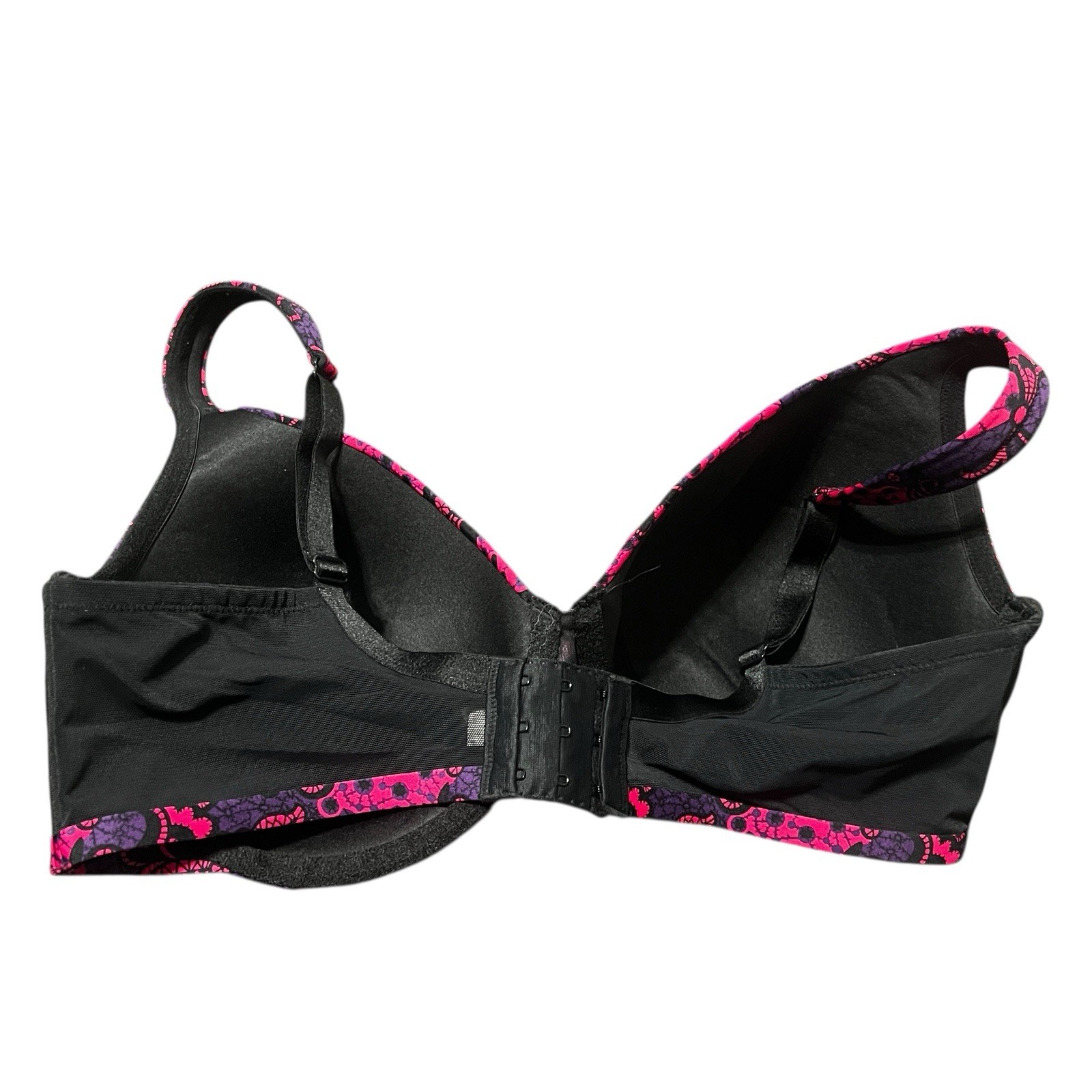 Cacique Paisley Print Bra 40DD Pink Purple T Shirt Adjustable Straps | eBay