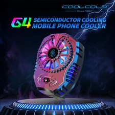 Coolcold phone cooler gaming RGB LED light 7blade fan semiconductor cooling tech