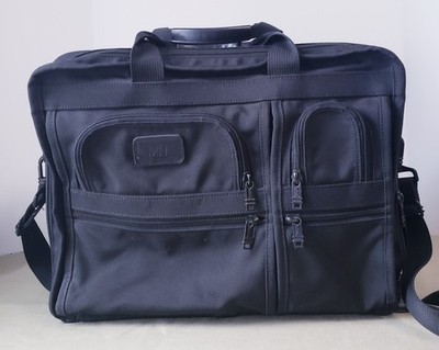 TUMI Alpha Ballistic Nylon Large Briefcase Business Laptop Bag 2624D3 Black