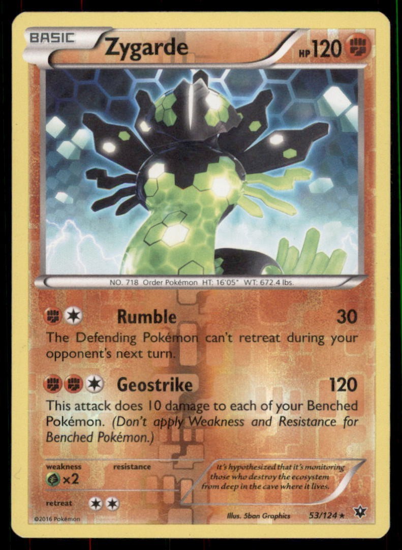 Pokemon TCG Zygarde 53/124 Reverse Holo 