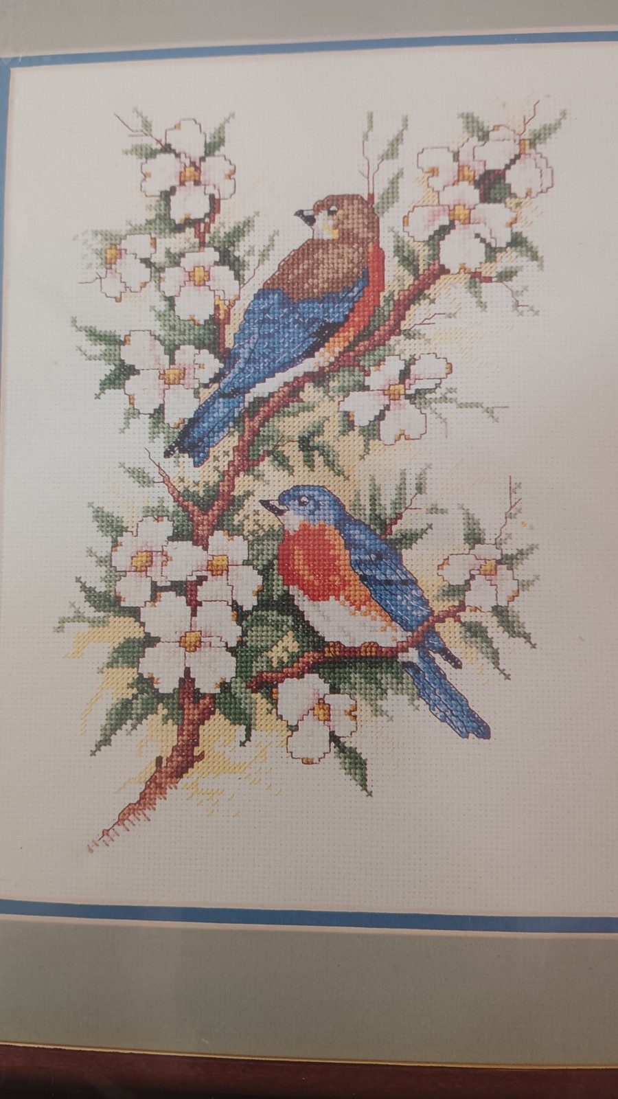 Bucilla Bluebirds Cross Stitch Kit  Birds MPN 46517 Fabric Thread NEW 