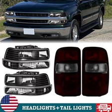 For 2000-2006 Chevy Suburban Tahoe Headlightstail Lights Driver Passenger 6pcs For 2000-2006 Chevy Suburban Tahoe Headlightstail Lights Driver Passenger 6pcs