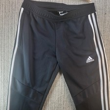 Adidas Pants Womens Small Black ClimaCool Track Joggers Three Stripe Athletic