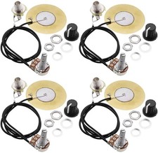 4PACKS 50MM Guitar Pickup Piezo Transducer Prewired Amplifier With Black 