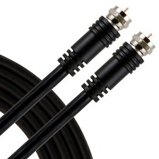 UltraPro 52162 RG6 Coaxial Cable 3ft, Black, F-Type, Double Shielded