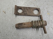 John Deere Hammer Strap Draw Bar Pin T-Handle  spring and bracket