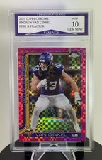 2025 Topps Chrome Andrew Van Ginkel Pink X-Refractor Card #198 Gem Mint 10