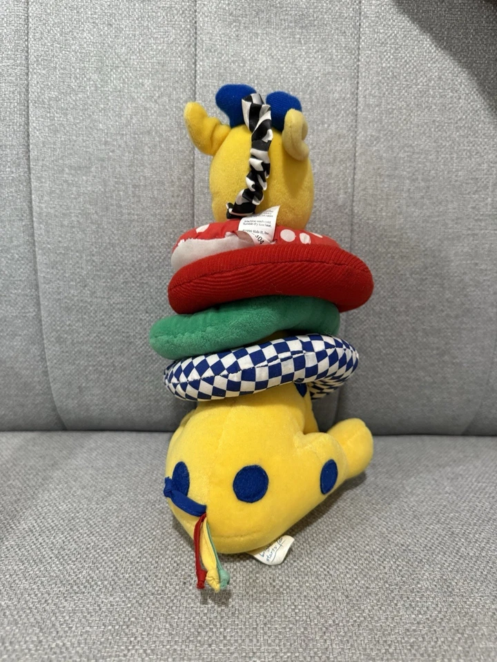 "Juguete anillo apilable jirafa de peluche Bright Starts Kids II de colección juguete sensorial 10""" Foto 3 de 4