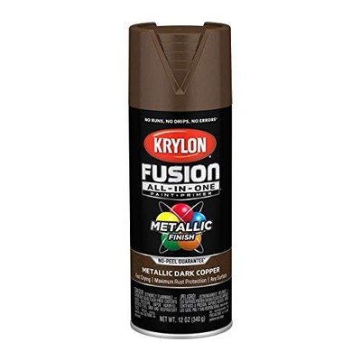 Krylon Fusion K02767007 All-In-1 Spray Paint for In/Outdoor Metallic Dark Copper